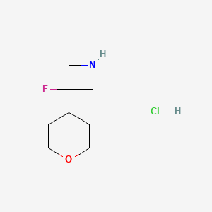 3-Fluoro-3-(oxan-4-yl)azetidine hydrochloride