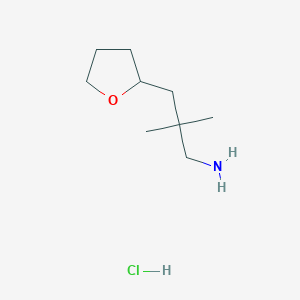 2,2-Dimethyl-3-(oxolan-2-yl)propan-1-amine hydrochloride