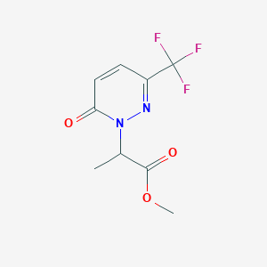 molecular formula C9H9F3N2O3 B1484731 Methyl 2-[6-oxo-3-(trifluoromethyl)-1,6-dihydropyridazin-1-yl]propanoate CAS No. 2097996-07-9