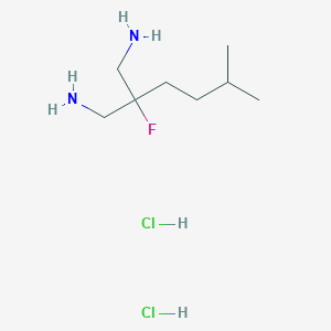2-(Aminomethyl)-2-fluoro-5-methylhexan-1-amine dihydrochloride