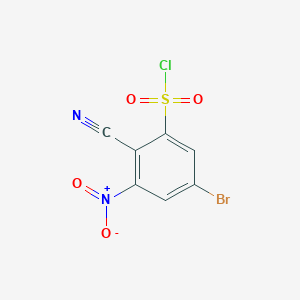 5-Bromo-2-cyano-3-nitrobenzenesulfonyl chloride