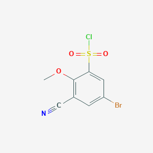 5-Bromo-3-cyano-2-methoxybenzenesulfonyl chloride
