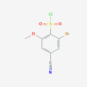 molecular formula C8H5BrClNO3S B1484778 2-Bromo-4-cyano-6-methoxybenzenesulfonyl chloride CAS No. 1807018-26-3