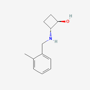 molecular formula C12H17NO B1484782 trans-2-{[(2-Methylphenyl)methyl]amino}cyclobutan-1-ol CAS No. 1847433-55-9