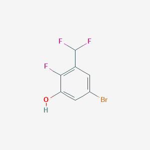 molecular formula C7H4BrF3O B1484783 5-Bromo-2-fluoro-3-hydroxybenzodifluoride CAS No. 1807041-74-2