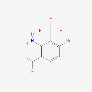 3-Bromo-6-difluoromethyl-2-(trifluoromethyl)aniline
