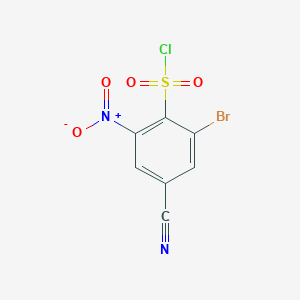 molecular formula C7H2BrClN2O4S B1484790 2-Bromo-4-cyano-6-nitrobenzenesulfonyl chloride CAS No. 1805488-87-2