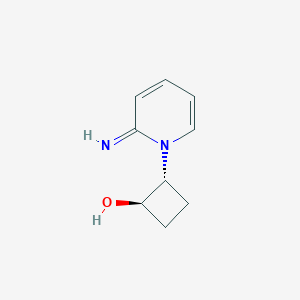 molecular formula C9H12N2O B1484793 trans-2-(2-Imino-1,2-dihydropyridin-1-yl)cyclobutan-1-ol CAS No. 2165746-15-4