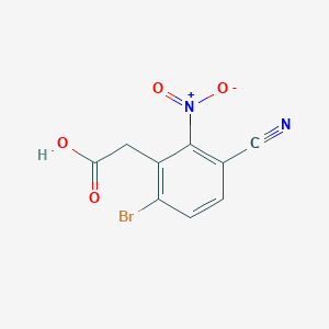 6-Bromo-3-cyano-2-nitrophenylacetic acid