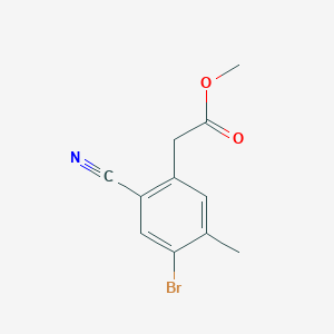 molecular formula C11H10BrNO2 B1484801 Methyl 4-bromo-2-cyano-5-methylphenylacetate CAS No. 1805488-67-8