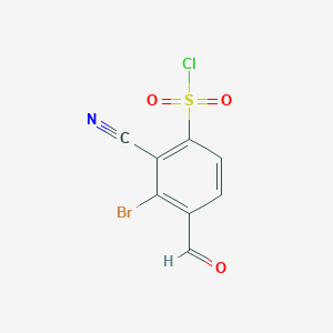 molecular formula C8H3BrClNO3S B1484802 3-Bromo-2-cyano-4-formylbenzenesulfonyl chloride CAS No. 1807077-89-9