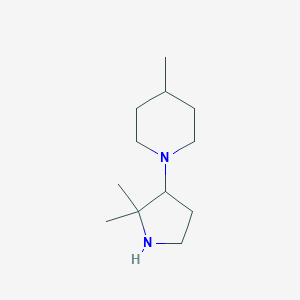 molecular formula C12H24N2 B1484807 1-(2,2-Dimethyl-3-pyrrolidinyl)-4-methylpiperidine CAS No. 1936038-40-2