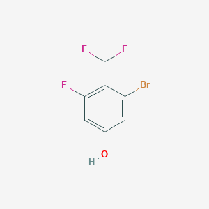 molecular formula C7H4BrF3O B1484810 2-Bromo-6-fluoro-4-hydroxybenzodifluoride CAS No. 1805417-12-2