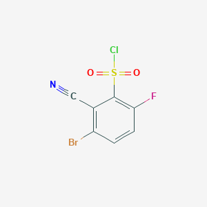molecular formula C7H2BrClFNO2S B1484811 3-Bromo-2-cyano-6-fluorobenzenesulfonyl chloride CAS No. 1805484-12-1