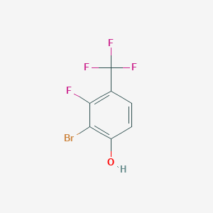 molecular formula C7H3BrF4O B1484812 3-Bromo-2-fluoro-4-hydroxybenzotrifluoride CAS No. 1805589-55-2