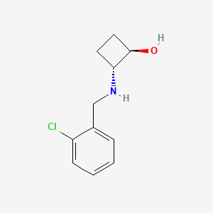 molecular formula C11H14ClNO B1484813 trans-2-{[(2-Chlorophenyl)methyl]amino}cyclobutan-1-ol CAS No. 1867447-47-9
