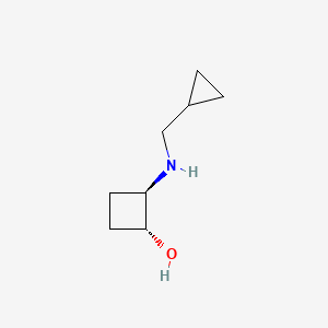 molecular formula C8H15NO B1484814 trans-2-[(Cyclopropylmethyl)amino]cyclobutan-1-ol CAS No. 1867563-05-0