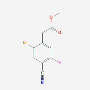 molecular formula C10H7BrFNO2 B1484817 Methyl 2-bromo-4-cyano-5-fluorophenylacetate CAS No. 1807022-67-8