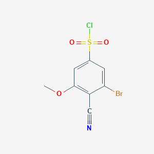 molecular formula C8H5BrClNO3S B1484819 3-Bromo-4-cyano-5-methoxybenzenesulfonyl chloride CAS No. 1805490-21-4