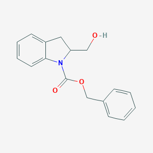 molecular formula C17H17NO3 B148482 Benzyl 2-(Hydroxymethyl)-1-Indolinecarboxylate CAS No. 135829-04-8