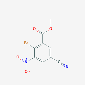 molecular formula C9H5BrN2O4 B1484822 Methyl 2-bromo-5-cyano-3-nitrobenzoate CAS No. 1805102-70-8
