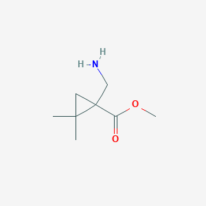 molecular formula C8H15NO2 B1484825 Methyl 1-(aminomethyl)-2,2-dimethylcyclopropane-1-carboxylate CAS No. 2090006-19-0