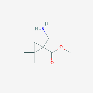 molecular formula C8H15NO2 B1484825 Methyl 1-(aminomethyl)-2,2-dimethylcyclopropanecarboxylate CAS No. 2090006-19-0