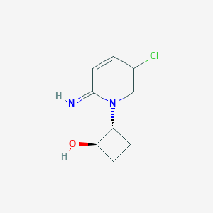 molecular formula C9H11ClN2O B1484826 trans-2-(5-Chloro-2-imino-1,2-dihydropyridin-1-yl)cyclobutan-1-ol CAS No. 2166000-03-7
