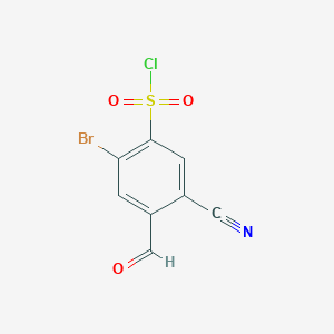 molecular formula C8H3BrClNO3S B1484833 2-Bromo-5-cyano-4-formylbenzenesulfonyl chloride CAS No. 1805246-53-0