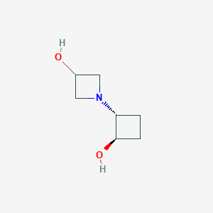 molecular formula C7H13NO2 B1484834 1-[trans-2-Hydroxycyclobutyl]azetidin-3-ol CAS No. 2157788-37-7