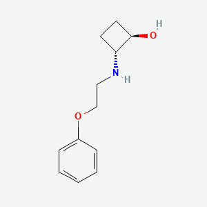 molecular formula C12H17NO2 B1484835 trans-2-[(2-Phenoxyethyl)amino]cyclobutan-1-ol CAS No. 2165671-71-4