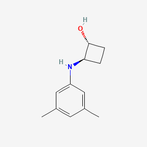 molecular formula C12H17NO B1484838 trans-2-[(3,5-Dimethylphenyl)amino]cyclobutan-1-ol CAS No. 2165536-47-8