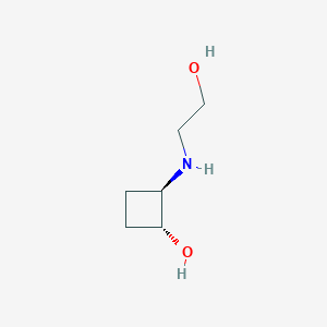 molecular formula C6H13NO2 B1484839 trans-2-[(2-Hydroxyethyl)amino]cyclobutan-1-ol CAS No. 2091405-52-4