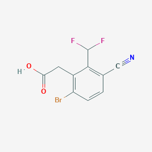 molecular formula C10H6BrF2NO2 B1484850 6-Bromo-3-cyano-2-(difluoromethyl)phenylacetic acid CAS No. 1805594-25-5