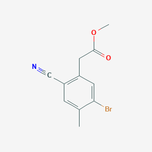 molecular formula C11H10BrNO2 B1484853 Methyl 5-bromo-2-cyano-4-methylphenylacetate CAS No. 1805488-72-5