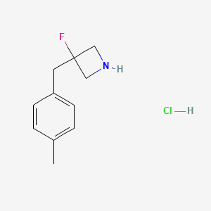 3-Fluoro-3-[(4-methylphenyl)methyl]azetidine hydrochloride