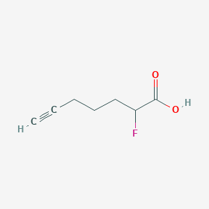 molecular formula C7H9FO2 B1484860 2-Fluorohept-6-ynoic acid CAS No. 2098024-49-6
