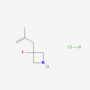 molecular formula C7H13ClFN B1484861 3-Fluoro-3-(2-methylprop-2-en-1-yl)azetidine hydrochloride CAS No. 2098058-69-4