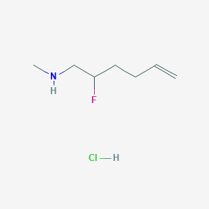 B1484862 (2-Fluorohex-5-en-1-yl)(methyl)amine hydrochloride CAS No. 2097980-61-3