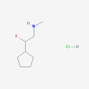 molecular formula C8H17ClFN B1484866 (2-Cyclopentyl-2-fluoroethyl)(methyl)amine hydrochloride CAS No. 2098061-81-3