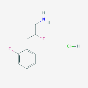 molecular formula C9H12ClF2N B1484867 2-Fluoro-3-(2-fluorophenyl)propan-1-amine hydrochloride CAS No. 2098024-92-9