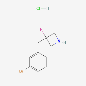 molecular formula C10H12BrClFN B1484869 3-[(3-溴苯基)甲基]-3-氟氮杂环丁烷盐酸盐 CAS No. 2098142-59-5