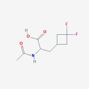 molecular formula C9H13F2NO3 B1484871 3-(3,3-Difluorocyclobutyl)-2-acetamidopropanoic acid CAS No. 1850177-79-5