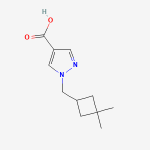 molecular formula C11H16N2O2 B1484873 1-[(3,3-dimethylcyclobutyl)methyl]-1H-pyrazole-4-carboxylic acid CAS No. 2092581-87-6