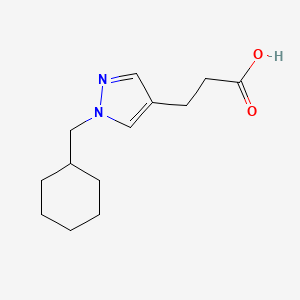 molecular formula C13H20N2O2 B1484876 3-[1-(cyclohexylmethyl)-1H-pyrazol-4-yl]propanoic acid CAS No. 2098010-24-1