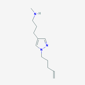 molecular formula C12H21N3 B1484877 methyl({3-[1-(pent-4-en-1-yl)-1H-pyrazol-4-yl]propyl})amine CAS No. 2097965-14-3
