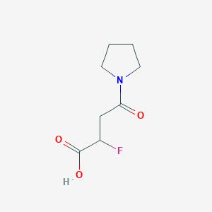 molecular formula C8H12FNO3 B1484878 2-氟-4-氧代-4-(吡咯烷-1-基)丁酸 CAS No. 2091284-88-5