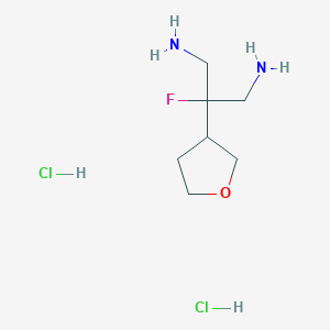 molecular formula C7H17Cl2FN2O B1484895 2-Fluoro-2-(oxolan-3-yl)propane-1,3-diamine dihydrochloride CAS No. 2098112-00-4