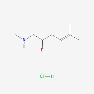 molecular formula C8H17ClFN B1484901 (2-Fluoro-5-methylhex-4-en-1-yl)(methyl)amine hydrochloride CAS No. 2098024-34-9