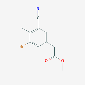 molecular formula C11H10BrNO2 B1484938 Methyl 3-bromo-5-cyano-4-methylphenylacetate CAS No. 1806061-64-2